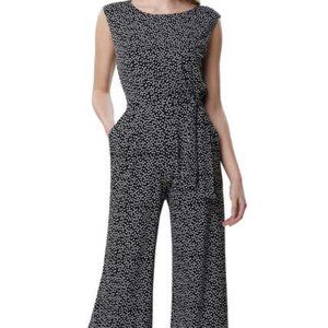 Tahari Daisy Print Jersey Jumpsuit Petite